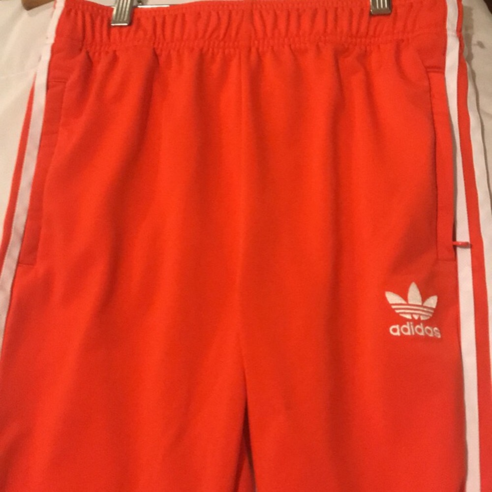 Orange Adidas joggers